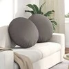 Sėdynių pagalvėlės 2 pcs Taupe Ø60 x 21 cm audinys