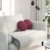 Sėdynių pagalvėlės 2 pcs Vyno raudona Ø30 x 13 cm audinys