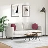Sėdynių pagalvėlės 2 pcs Vyno raudona Ø40 x 13 cm audinys