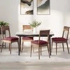 Sėdynių pagalvėlės 4 pcs Vyno raudona 40 x 40 x 6 cm audinys