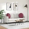 Sėdynių pagalvėlės 2 pcs Vyno raudona Ø50 x 19 cm audinys