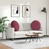 Sėdynių pagalvėlės 2 pcs Vyno raudona Ø60 x 21 cm audinys
