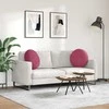 Sėdynių pagalvėlės 2 pcs Vyno raudona Ø50 x 19 cm Aksomas