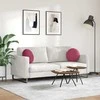 Sėdynių pagalvėlės 2 pcs Vyno raudona Ø 40 x 13 cm Aksomas