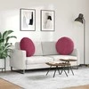 Sėdynių pagalvėlės 2 pcs Vyno raudona Ø 80 x 29 cm Aksomas