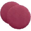 Sėdynių pagalvėlės 2 pcs Vyno raudona Ø 80 x 29 cm Aksomas