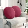 Sėdynių pagalvėlės 2 pcs Vyno raudona Ø 80 x 29 cm Aksomas