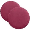 Sėdynių pagalvėlės 2 pcs Vyno raudona Ø30 x 13 cm Aksomas
