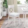 Sėdynių pagalvėlės 4 pcs Balta 40 x 40 x 12 cm audinys