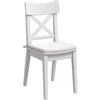 Sėdynių pagalvėlės 4 pcs Balta 40 x 40 x 3 cm audinys