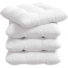 Sėdynių pagalvėlės 4 pcs Balta 40 x 40 x 12 cm audinys