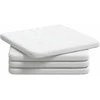Sėdynių pagalvėlės 4 pcs Balta 40 x 40 x 3 cm audinys