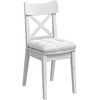 Sėdynių pagalvėlės 4 pcs Balta 45 x 45 x 12 cm audinys