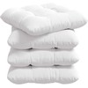 Sėdynių pagalvėlės 4 pcs Balta 45 x 45 x 12 cm audinys