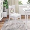 Sėdynių pagalvėlės 4 pcs Balta 45 x 45 x 12 cm audinys