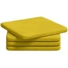Sėdynių pagalvėlės 4 pcs Geltona 40 x 40 x 3 cm Aksomas
