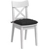 Sėdynių pagalvėlės 4 pcs Juoda 40 x 40 x 6 cm Mikropluoštas