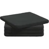 Sėdynių pagalvėlės 4 pcs Juoda 40 x 40 x 3 cm Aksomas