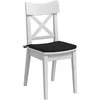 Sėdynių pagalvėlės 4 pcs Juoda 40 x 40 x 3 cm audinys