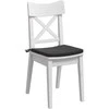 Sėdynių pagalvėlės 4 pcs Juoda 40 x 40 x 3 cm Aksomas