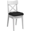 Sėdynių pagalvėlės 4 pcs Juoda 45 x 45 x 12 cm audinys