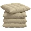 Sėdynių pagalvėlės 4 pcs Kreminė 40 x 40 x 6 cm Mikropluoštas