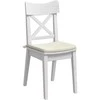 Sėdynių pagalvėlės 4 pcs Kreminė 40 x 40 x 3 cm Aksomas