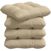 Sėdynių pagalvėlės 4 pcs Kreminė 40 x 40 cm