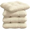 Sėdynių pagalvėlės 4 pcs Kreminė 45 x 45 cm Kordūrinis audinys