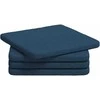 Sėdynių pagalvėlės 4 pcs Mėlyna 40 x 40 x 3 cm audinys