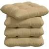 Sėdynių pagalvėlės 4 pcs Pilkai žalia 40 x 40 cm