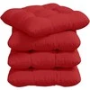 Sėdynių pagalvėlės 4 pcs Raudona 40 x 40 x 12 cm audinys
