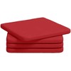 Sėdynių pagalvėlės 4 pcs Raudona 40 x 40 x 3 cm audinys