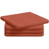 Sėdynių pagalvėlės 4 pcs Raudona oranžinė 40 x 40 x 3 cm