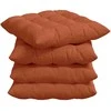 Sėdynių pagalvėlės 4 pcs Raudona oranžinė 40 x 40 x 6 cm