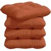 Sėdynių pagalvėlės 4 pcs Raudona oranžinė 40 x 40 cm