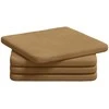 Sėdynių pagalvėlės 4 pcs Ruda 40 x 40 x 3 cm Aksomas