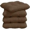 Sėdynių pagalvėlės 4 pcs Ruda 45 x 45 x 12 cm audinys