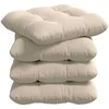 Sėdynių pagalvėlės 4 pcs Smėlio 40 x 40 cm Mikropluošto audinys