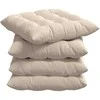 Sėdynių pagalvėlės 4 pcs Smėlio 40 x 40 x 6 cm Mikropluoštas