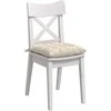 Sėdynių pagalvėlės 4 pcs Smėlio 40 x 40 x 6 cm Mikropluoštas