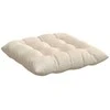 Sėdynių pagalvėlės 4 pcs Smėlio 40 x 40 x 6 cm Mikropluoštas