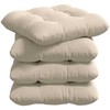 Sėdynių pagalvėlės 4 pcs Smėlio 45 x 45 cm Mikropluošto audinys