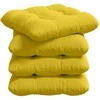 Sėdynių pagalvėlės 4 pcs Šviesi geltona 45 x 45 x 12 cm audinys