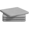 Sėdynių pagalvėlės 4 pcs Šviesiai pilka 40 x 40 x 3 cm Aksomas
