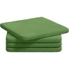 Sėdynių pagalvėlės 4 pcs Šviesiai žalia 40 x 40 x 3 cm Aksomas