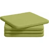 Sėdynių pagalvėlės 4 pcs Šviesiai žalia 40 x 40 x 3 cm audinys