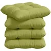 Sėdynių pagalvėlės 4 pcs Šviesiai žalia 45 x 45 x 12 cm audinys