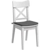 Sėdynių pagalvėlės 4 pcs Tamsiai pilka 40 x 40 x 3 cm audinys