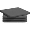 Sėdynių pagalvėlės 4 pcs Tamsiai pilka 40 x 40 x 3 cm audinys